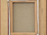 an old picture frame with a picture of a cat in it