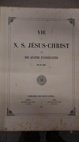Livre de prix « vie de NS Jésus Christ » chez Martial Ardant 1855