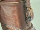 a close up of a piece of luggage on a table