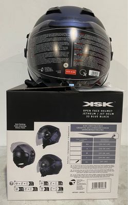 boxed picture of a helmet on top of a box on a table