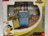 a box of pokemon cards on display on a table