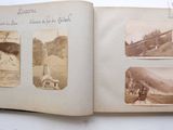 an open book with pictures of people on it