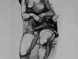 an image of a drawing of a man sitting on a chair