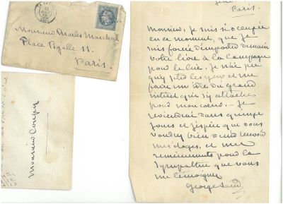 George SAND ( 1804 - 1876 ) 1 Lettre autographe signée du 13… - Photo 1