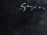 a chalk board with the word stop written on it
