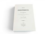 an open book on a white surface with a white background