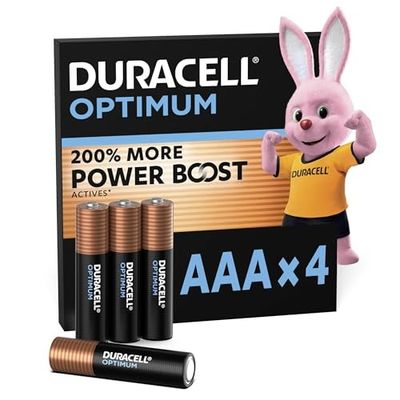 duracell optium aa batteries, pack of 4