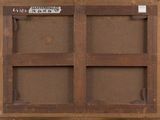 a picture of a wooden frame with a sign on it