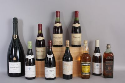 plusieurs bouteilles de vin sont alignées sur une table