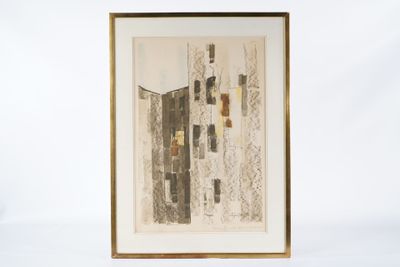 Franco PLINOTTI (XXe) Vue d'immeuble