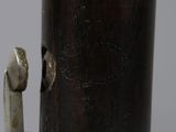 a close up of a metal object on a table