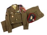 an image of a uniform of a soldier with medals and a hat