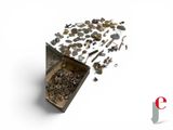 a box filled with lots of different types of coins