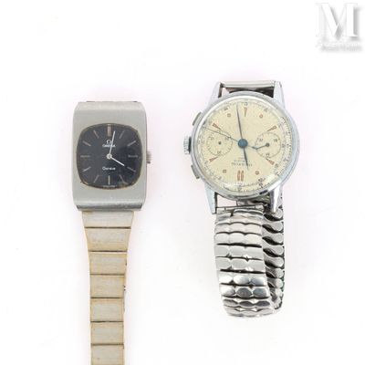 two watches sitting next to each other on a white surface
