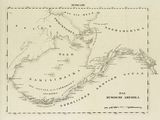 une vieille carte de la Grande-Bretagne et des îles britanniques au milieu de l'Atlantique