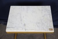 Table d'appoint moderne à piètement métallique laqué doré fo… (photo 2)