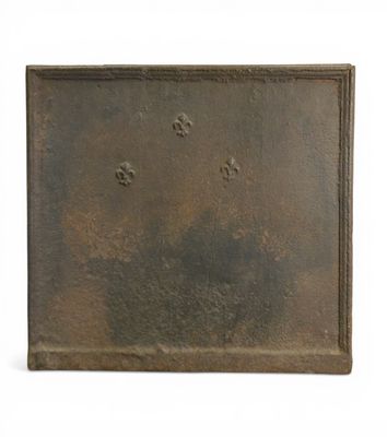 Plaque de cheminée en fonte de forme quadrangulaire à décor …