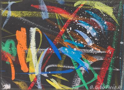 une photo d'une photo d'une peinture sur un tableau noir