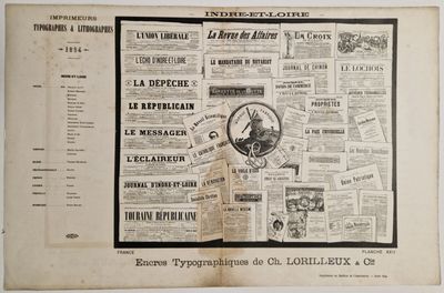 Imprimeurs, typographes et lithographes d' Indre et Loire.