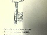 une photo d'un livre sur lequel figure le dessin d'une horloge