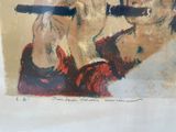 a painting of a woman holding a flute in her hand