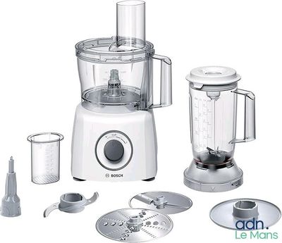 a blender with a blender and other kitchen items