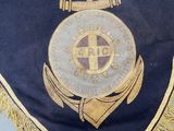 an image of a blue and gold flag with a cross on it