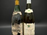 deux bouteilles de vin posées l'une à côté de l'autre sur une table