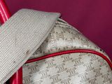 a close up of a bag with a strap on it