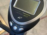 a close up of a bicycle with a digital display on it