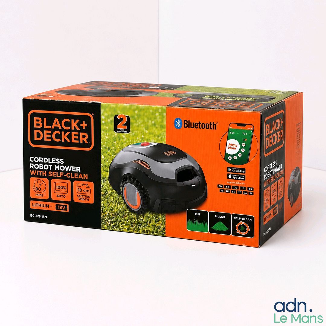 Expédition obligatoire - Robot tondeuse Black & Decker BCRMW122-QW - Neuf - La deuxième photo est générique, non-cont...