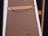 a picture of a easel with a piece of paper on top of it