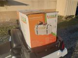 a box that is sitting on top of a motorcycle