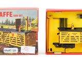 a yellow box with a train on it and a yellow box with a train on it