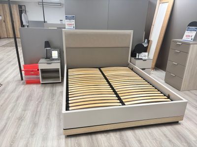 Composition chambre : sommier 160, tête de lit, chevets et l… - Photo 1