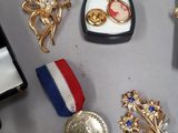 a table with a lot of jewelry on it