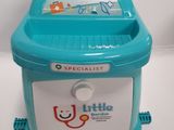 a small blue box with a stethoscope attached to it