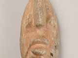 statue of a man ' s head on a white background