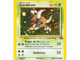 a close up of a pokemon card on a white surface
