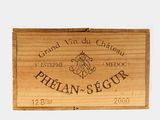 a wooden box that has a label on it