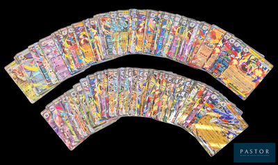 de nombreuses cartes Pokémon sur fond noir