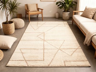 Lot DE 36 Tapis 100x150cm Lurex Ecru Polypropylene