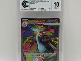 the pokemon trading card is in a clear plastic holder