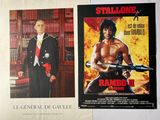 two movie posters of a man in a military uniform and a man with a gun