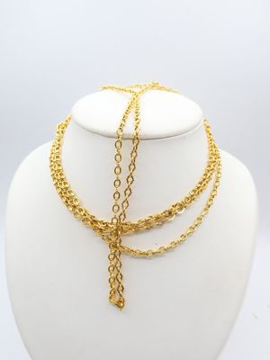 a close up of a necklace on a mannequin mannequin