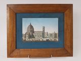 an old picture of a picture of a building with a clock tower