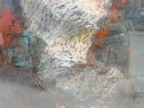 une peinture représentant une femme assise sur une chaise