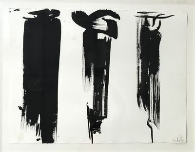 une image représentant trois tableaux en noir et blanc sur fond blanc