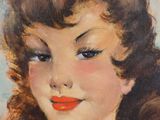 an image of a painting of a woman with long hair
