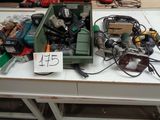 many tools on a table with a price tag on it